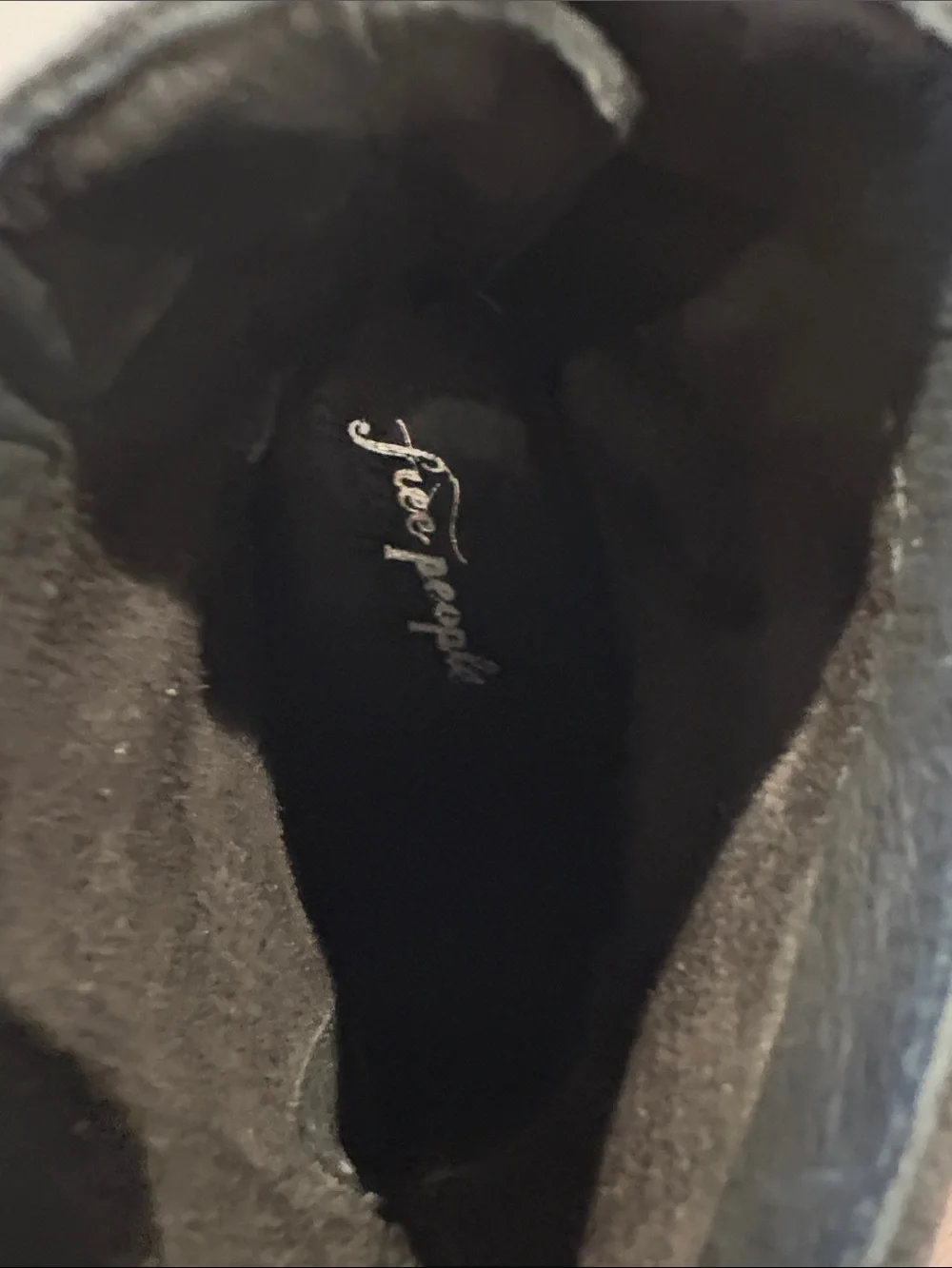 Free People Black Pointed Toe Embossed Suede Ankle Boots